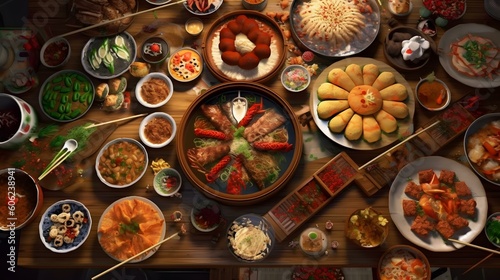 美味しそうな沢山の中華料理 © shin project