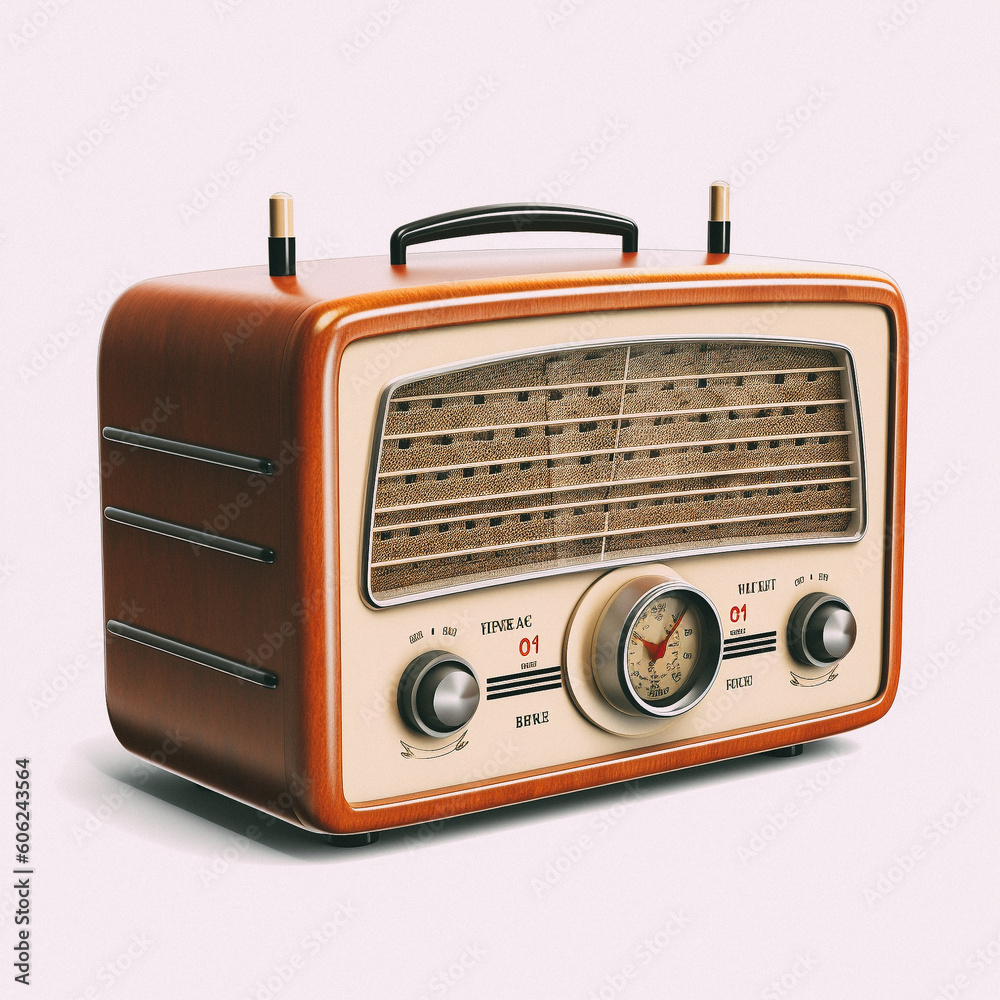 Radio from the 1950s - created with Generative AI technology