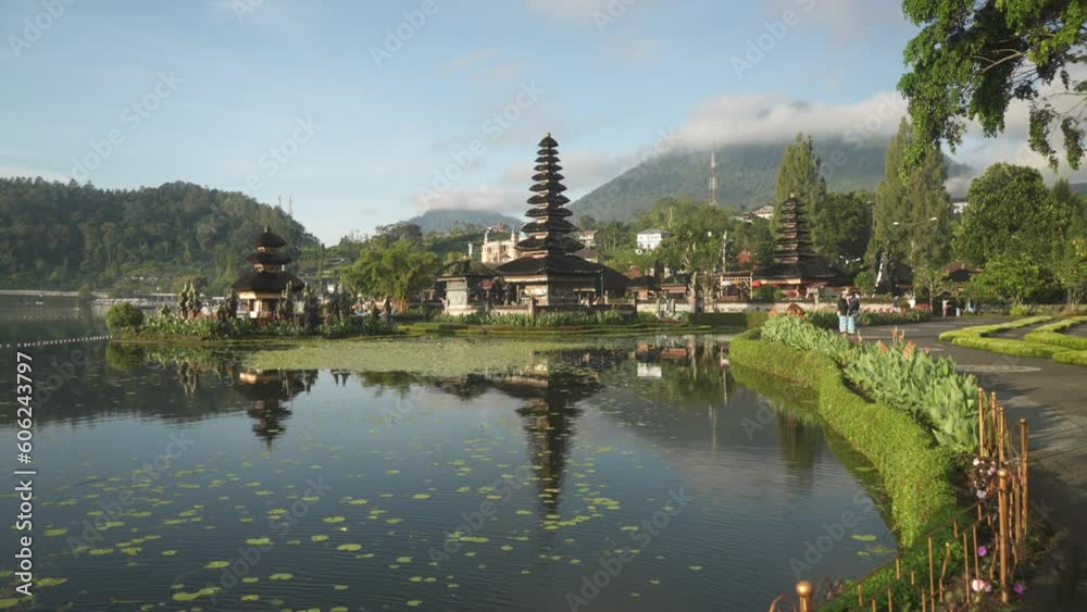 Ulun Danu Beratan Temple and lake Danu Beratan Bedugul at sunrise, Bali, Indonesia, South East Asia Ulun Danu Beratan Temple and lake Danu Beratan Bedugul at sunrise, Bali, Indonesia, South East Asia