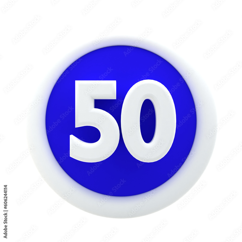 3d minimal traffic sign Minimum speed 3d minimal traffic sign Minimum speed