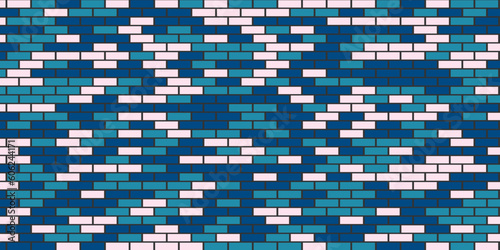 Seamless brick wall background. Brick pattern. Vector illustration. 