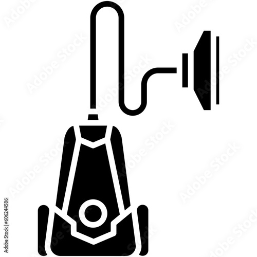 Vacuum Cleaner Icon. Dust Cleaning Hand Robot Symbol Stock Illustration. Vector Solid Icons For UI Web Design And Presentation