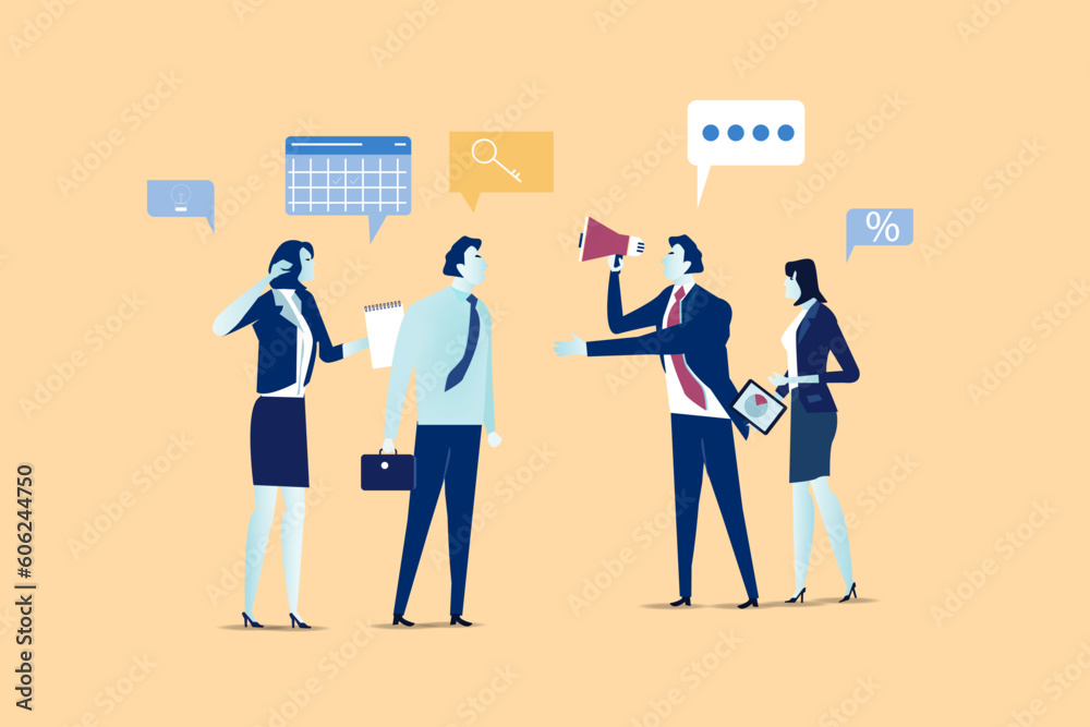 Business concept. Vector illustration of team management, meeting, project development, team leader for graphic and web design, business presentation and marketing material. Business concept. Vector illustration of team management, meeting, project development, team leader for graphic and web design, business presentation and marketing material.