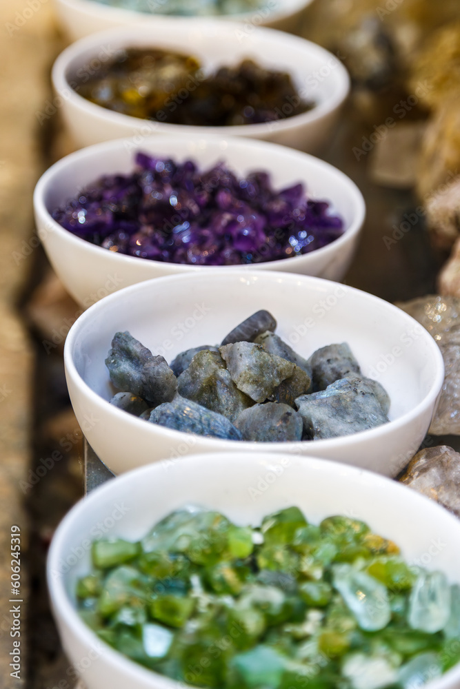 Gemstones in bowls in Galle, Sri Lanka
Gemstones in bowls in Galle, Sri Lanka