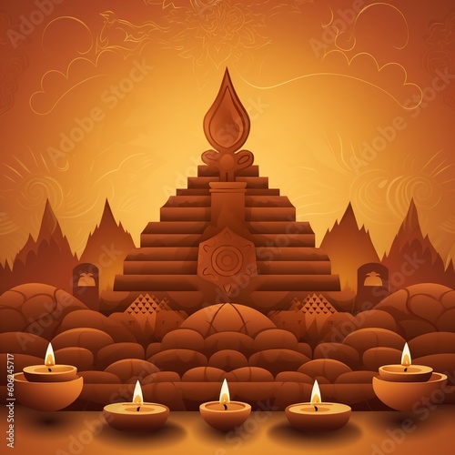 illustration of diya on Diwali celebration.india diwali celebration