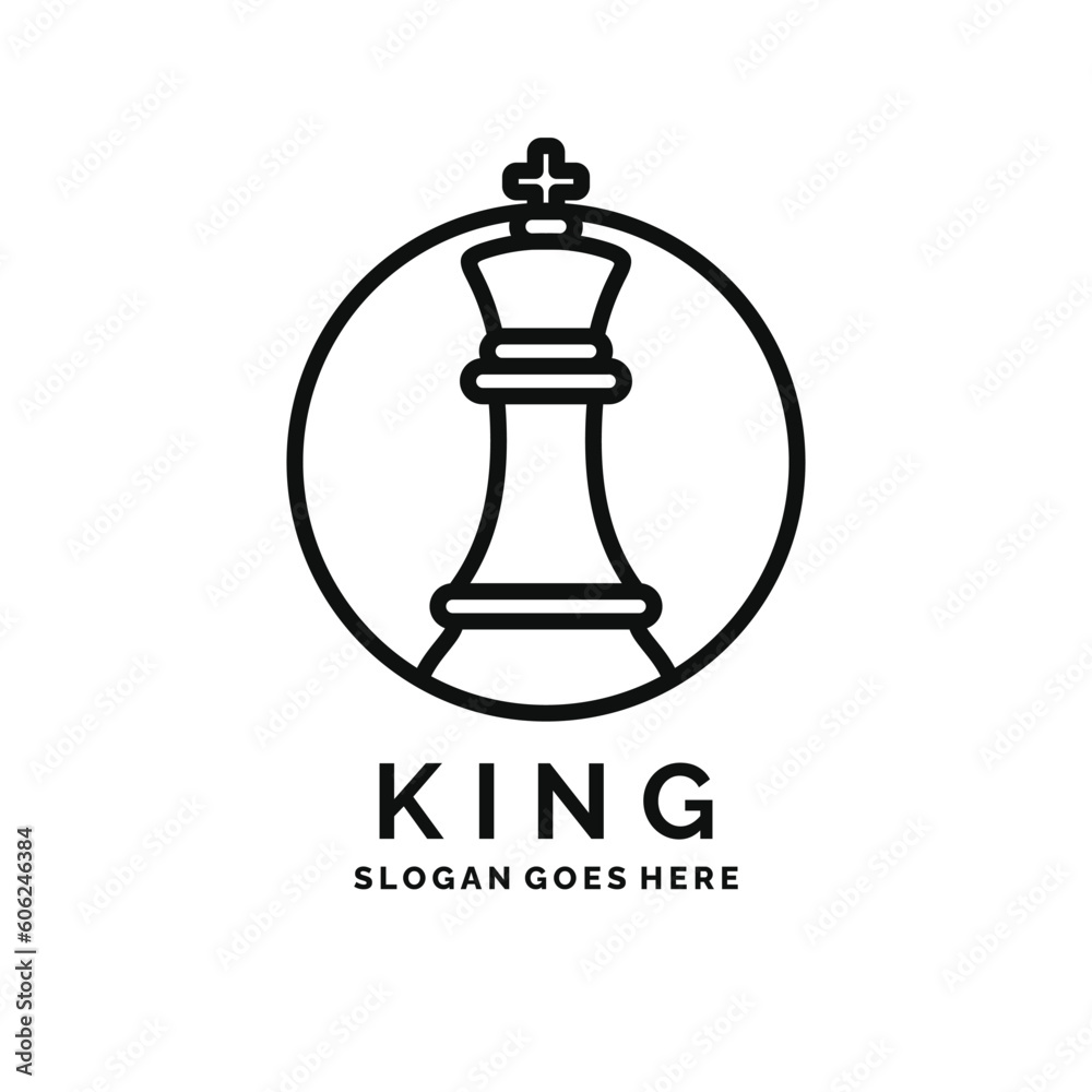 King chess logo design vector illustration King chess logo design vector illustration