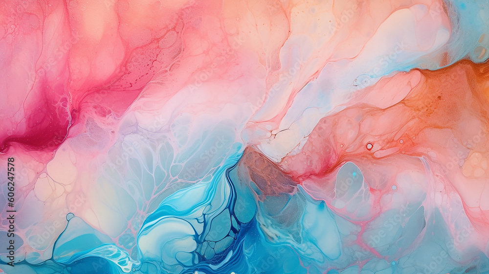 Obraz premium Marble ink abstract art from exquisite original painting. 