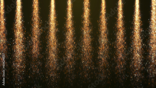 Sparkler fire falling on stage show abstract background.