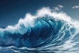 massive wave crashing in the ocean Generative AI
