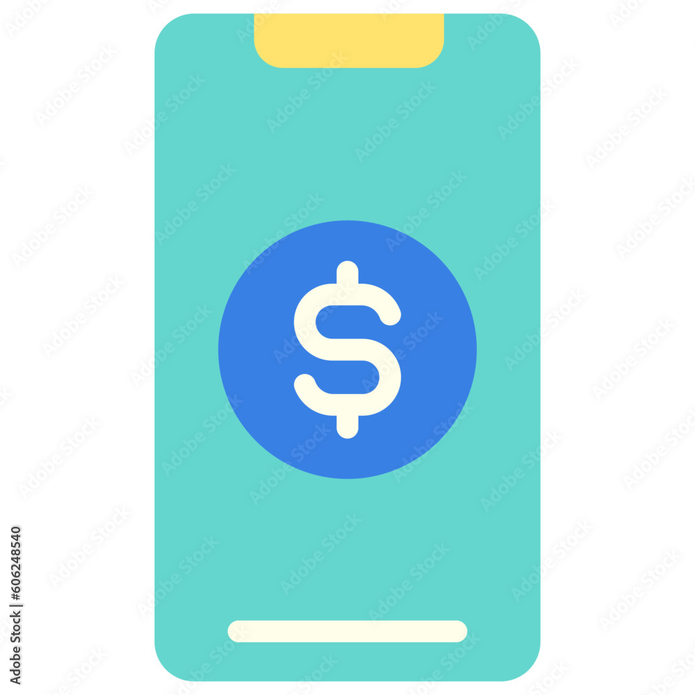 E-commerce Icon Set with Flat Color Style E-commerce Icon Set with Flat Color Style