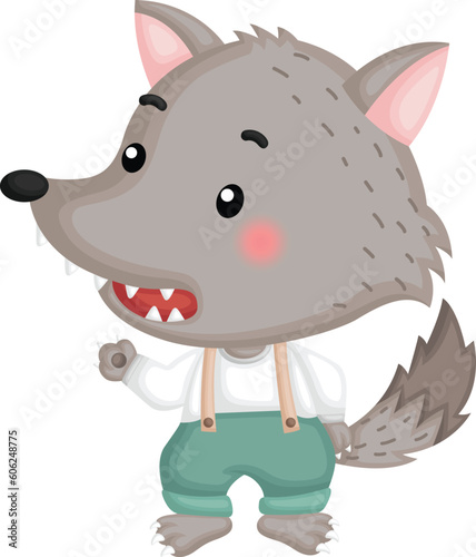 a vector of the bid bad wolf