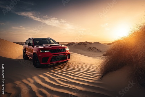 luxury car on sand dunes © ttonaorh