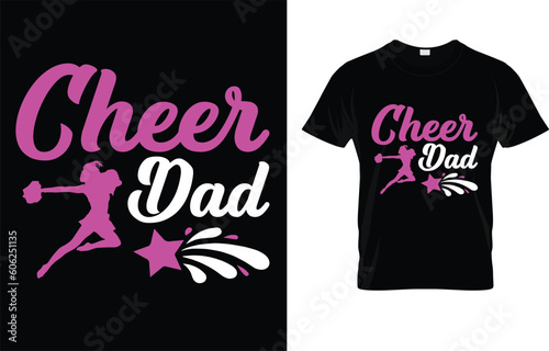 Men Cheer Dad Proud Cheerleading Dad Father's Day T-Shirt