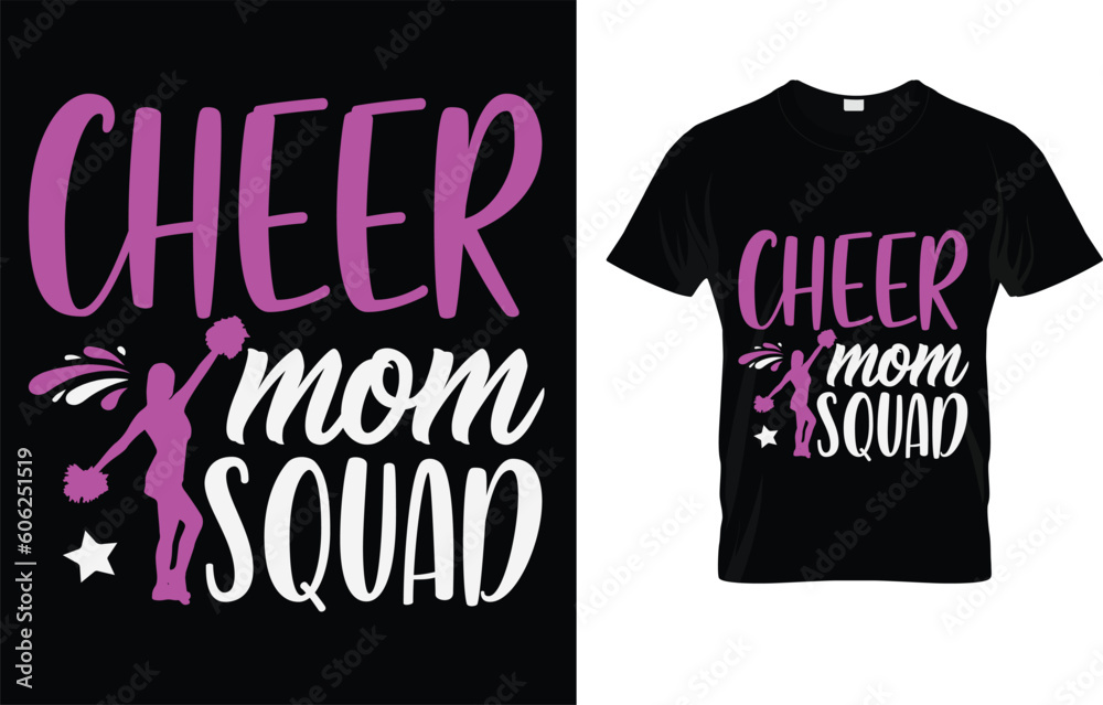 Fototapeta premium Cheer Mom Squad T-Shirt