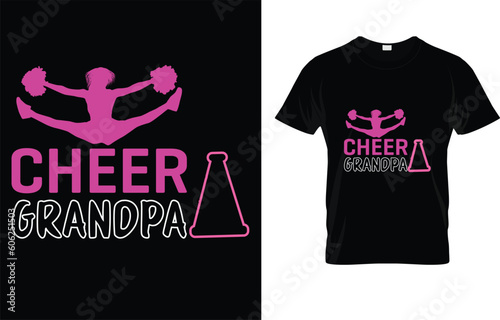 Funny Cheer Grandpa Cheerleading T-Shirt  