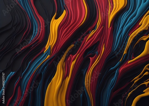 Abstract Vibrant Liquid Oil Paint Background. AI Generated