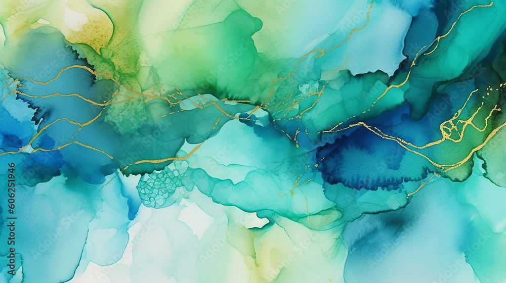 Watercolor abstract background made by alcohol ink. 