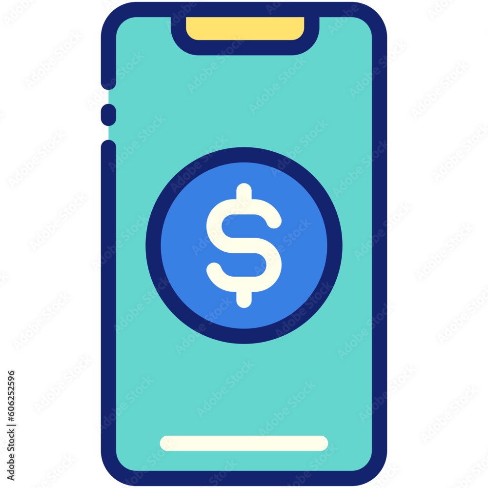 E-commerce Icon Set with Outline Color Style E-commerce Icon Set with Outline Color Style