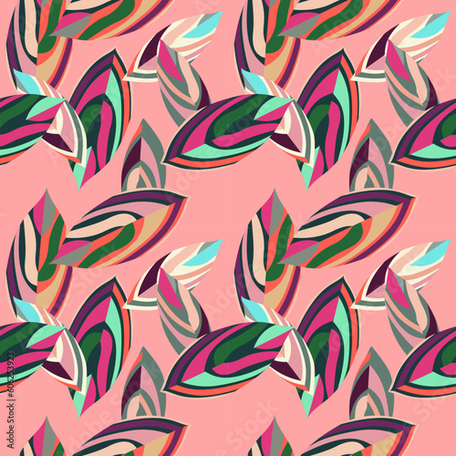 Tropical Leaf Wallpaper, elegant natural leaf pattern design, palm leaf art, hand drawn outline design for fabric, print, cover, banner and invitation, tropical print, vector illustration