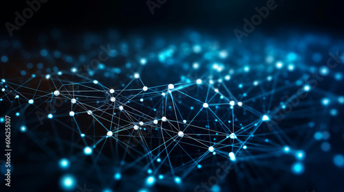closeup shot of Wi-Fi Mesh Networks with dot connections