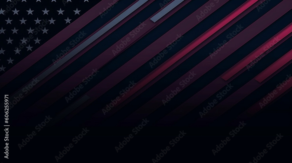 Obraz premium Abstract Patriotic American Flag Background with Muted Color Tones - Memorial Day, Fourth of July, Flag Day, or Veterans Day Theme - Generative AI