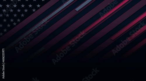 Abstract Patriotic American Flag Background with Muted Color Tones - Memorial Day, Fourth of July, Flag Day, or Veterans Day Theme - Generative AI