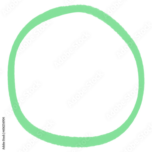 green circle hand draw