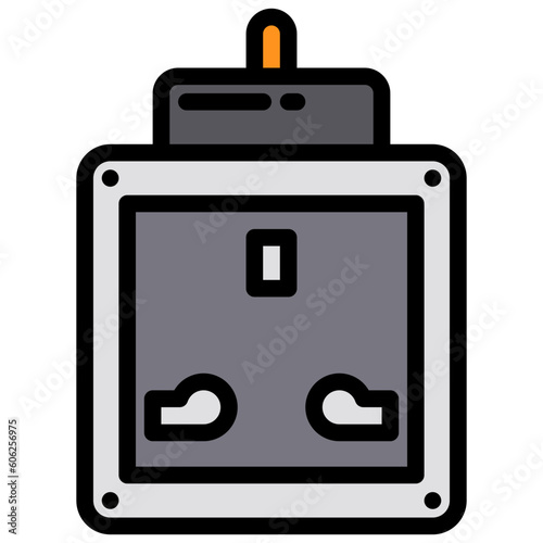Plug filled outline icon