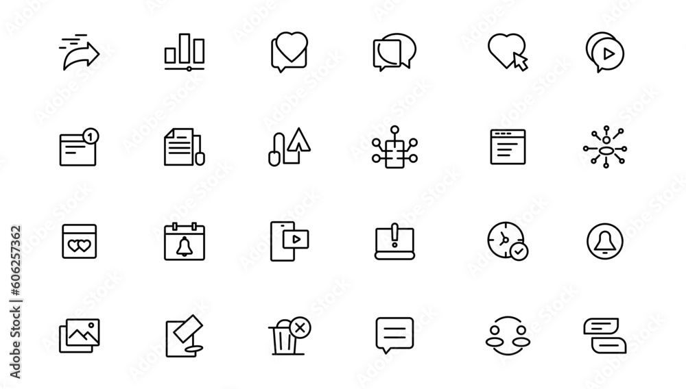 Internet  icon set. Containing online, computer, network, website, server, web design, hardware, software and programming.