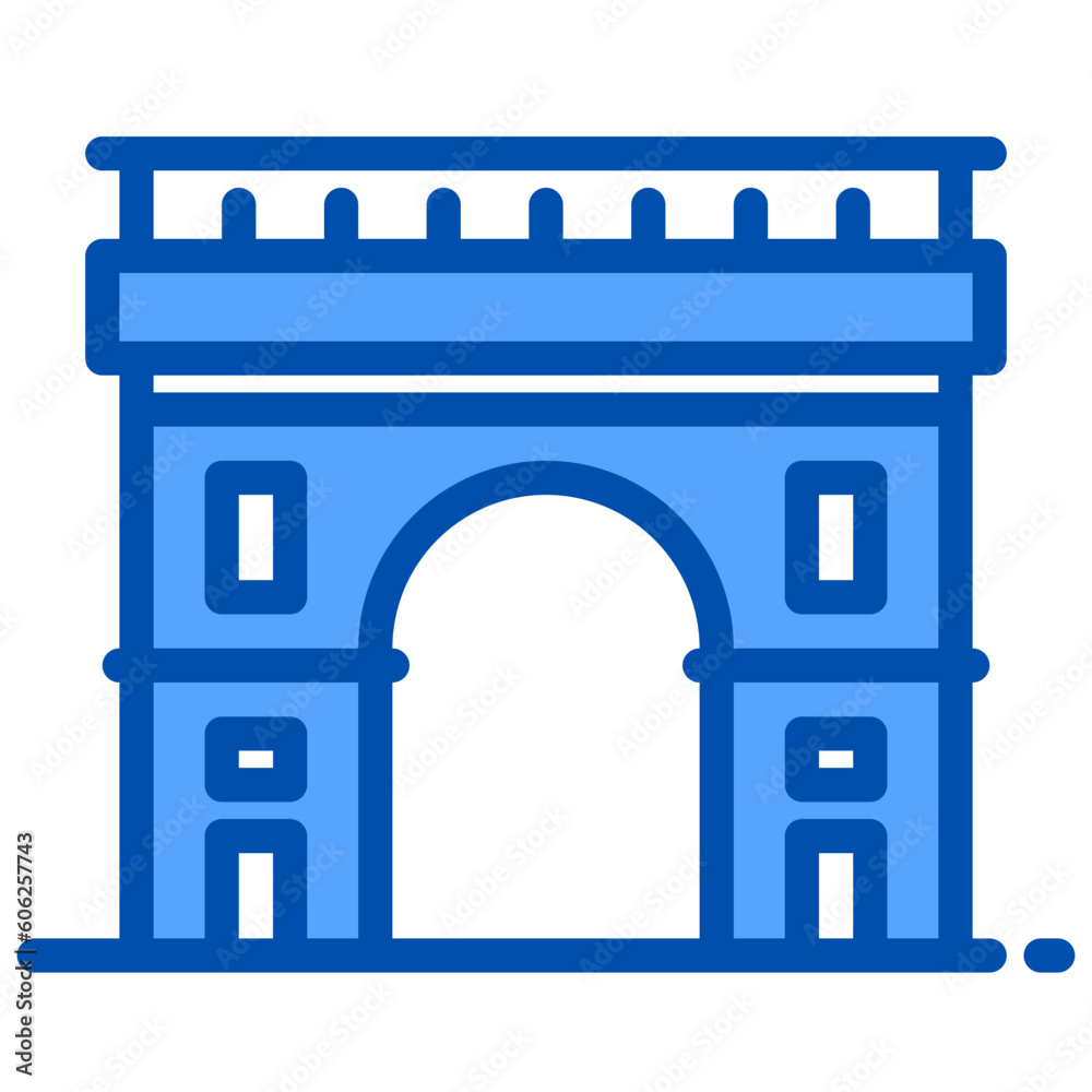 Landmark blue outline icon Landmark blue outline icon