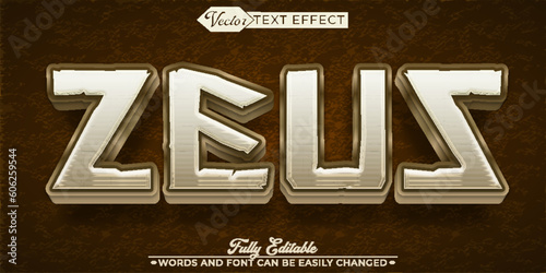 Historical Zeus Vector Editable Text Effect Template