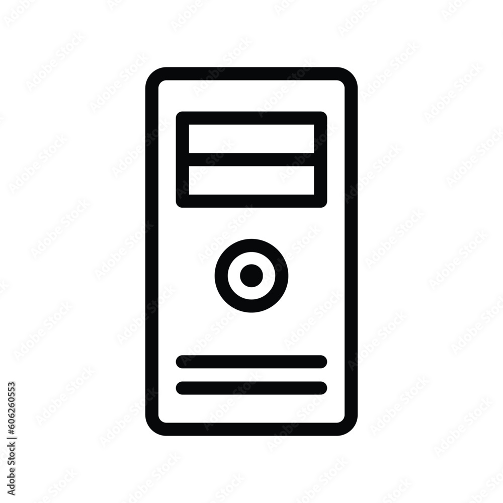 Computer case vector icon Computer case vector icon