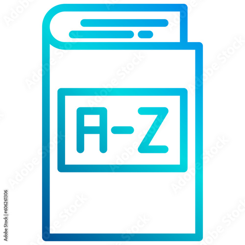 Dictionary gradient line icon