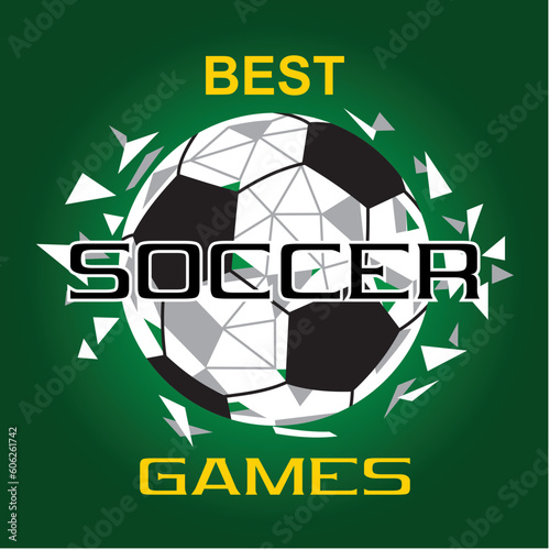 Best Soccer Games Football Vector Design