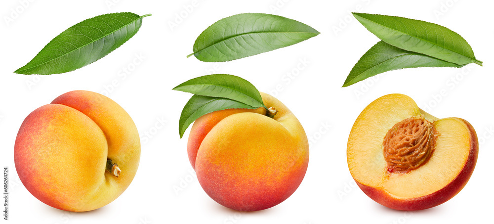 Peach isolated on white background Peach isolated on white background