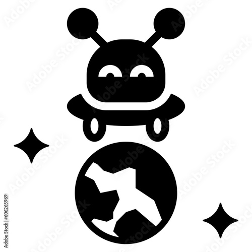 alien glyph style icon