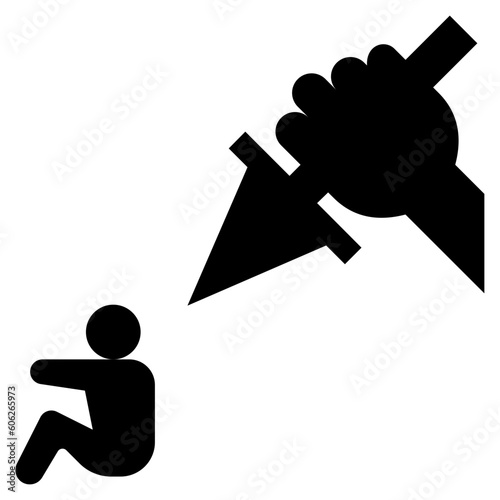 alone glyph style icon
