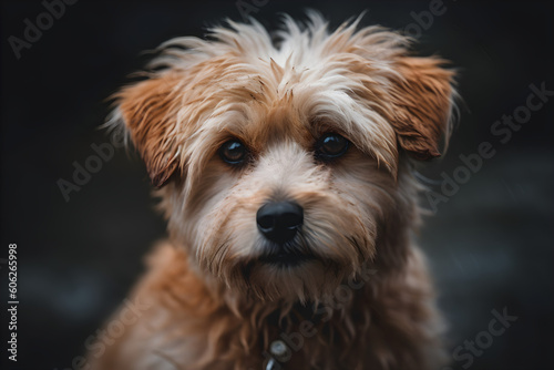 Scruffy Terrier dog portrait studio shot © sam