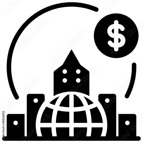 capitalism glyph style icon