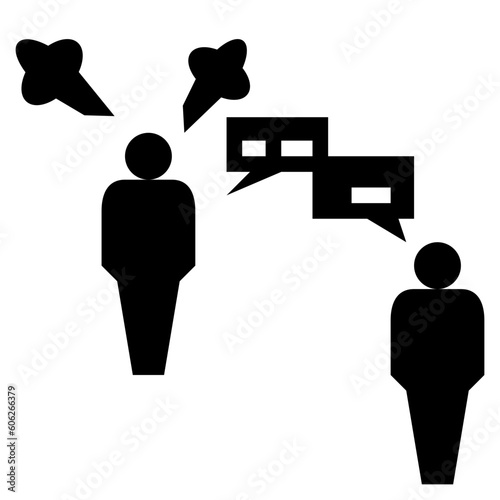 debate glyph style icon