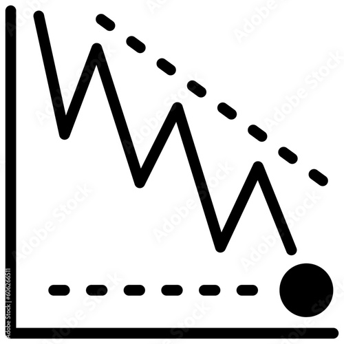 down glyph style icon