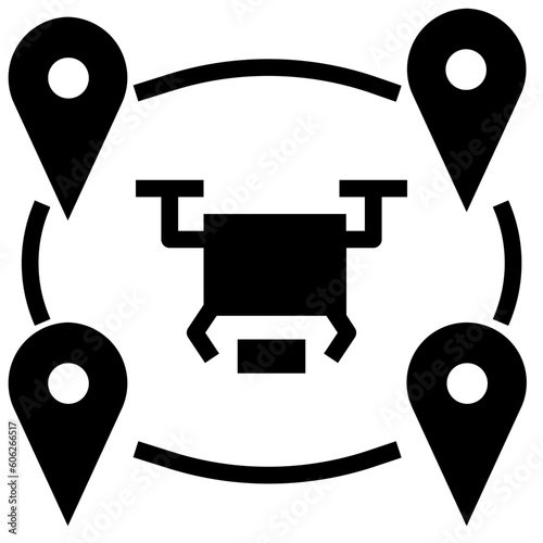 drone glyph style icon