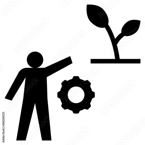 ecologist glyph style icon