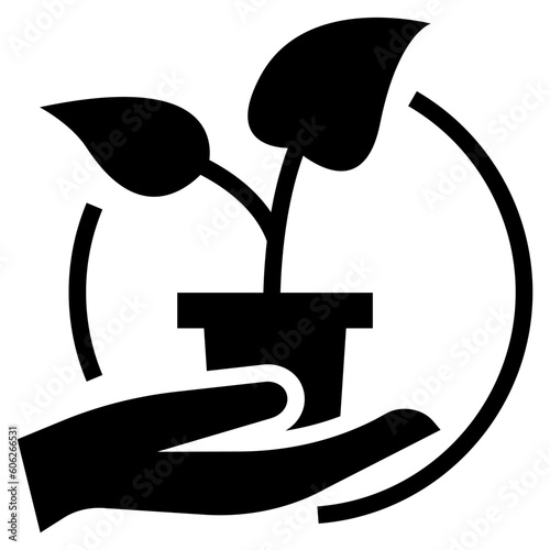 ecologist glyph style icon