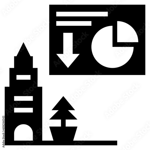 economy glyph style icon