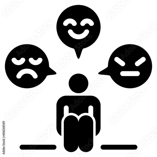 emotion glyph style icon