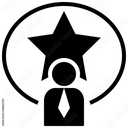 leadership glyph style icon