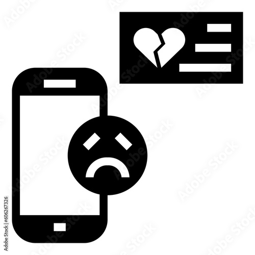 love glyph style icon