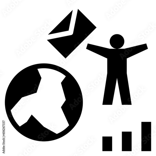 mail glyph style icon