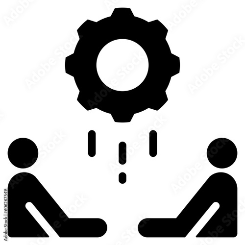 partner glyph style icon
